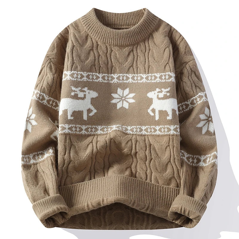 Christmas Jumper Reindeer Pattern Warm & Stylish