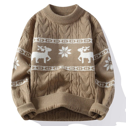 Christmas Jumper Reindeer Pattern Warm & Stylish