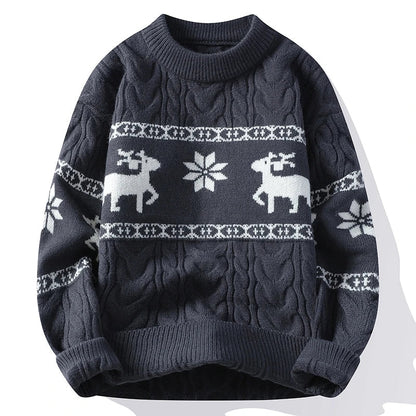 Christmas Jumper Reindeer Pattern Warm & Stylish