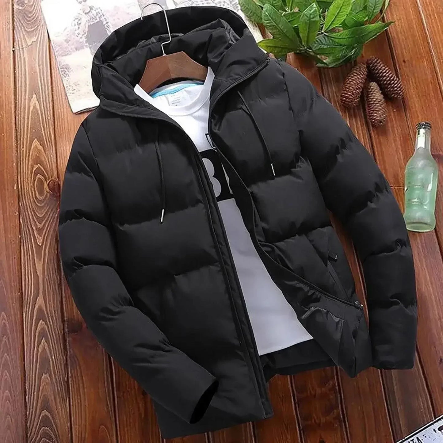 Warme Herren Winterjacke Pufferjacke für kaltes Wetter