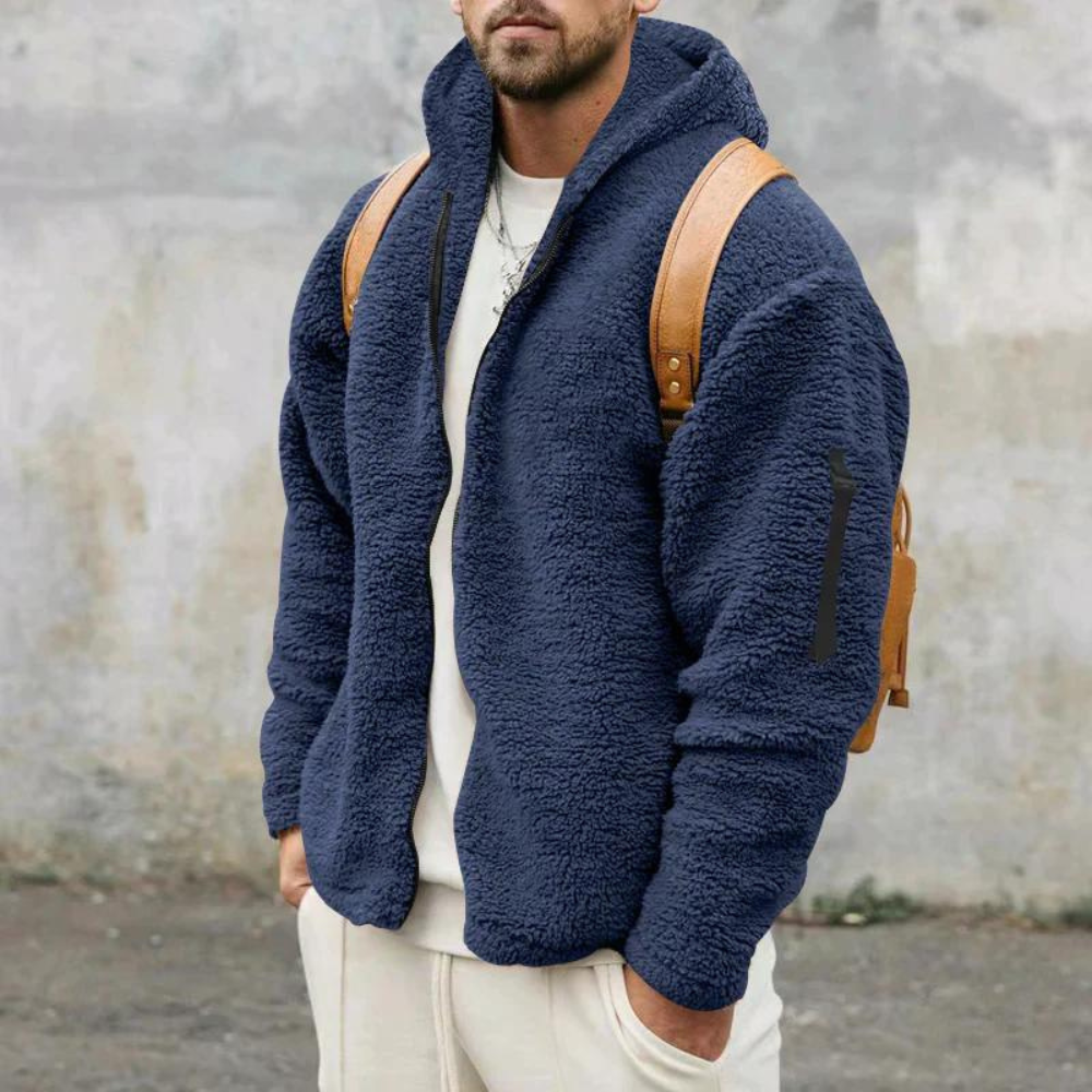 Practical Men's Sporty Fleece Jacket