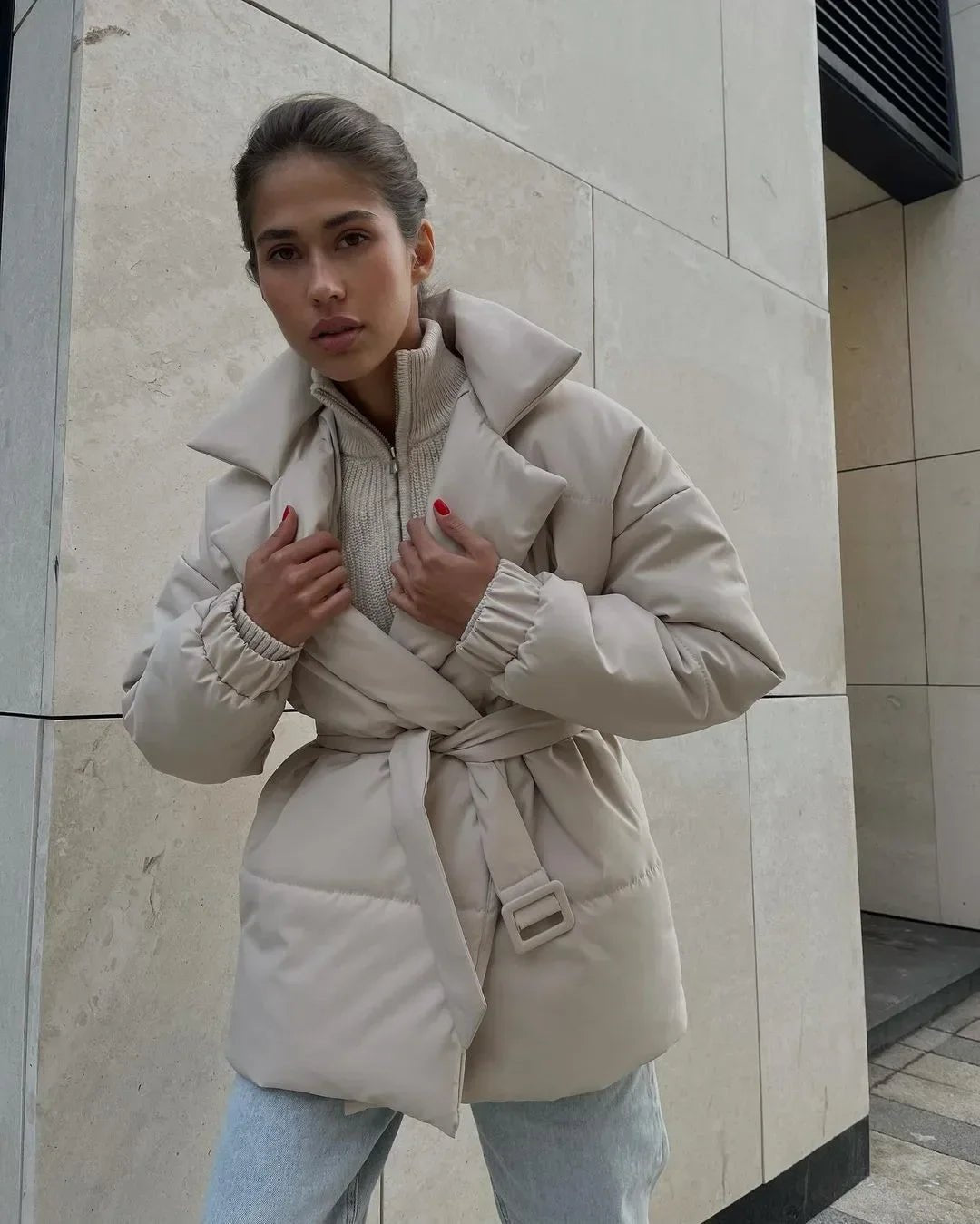 Elegant Puffer Jacket Warm Insulated