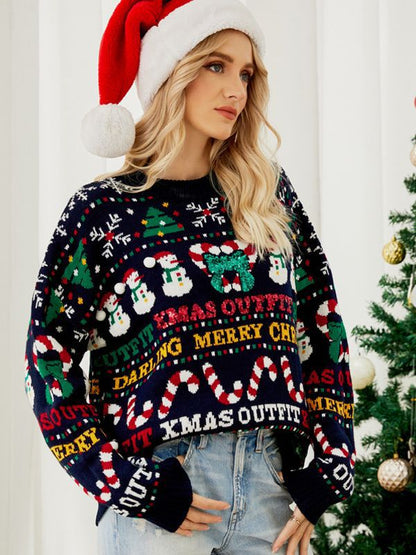 Christmas Sweaters for Women Festive Red White