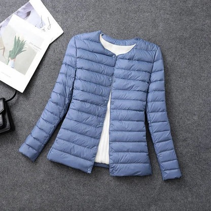 Women's Lightweight Down Jacket Round Neck