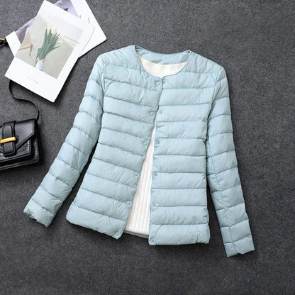 Women's Lightweight Down Jacket Round Neck