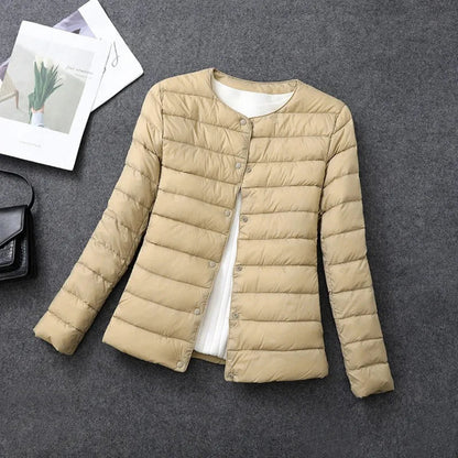 Women's Lightweight Down Jacket Round Neck