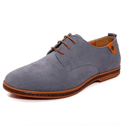 Men's Lace-Up Flats Suede Elegant