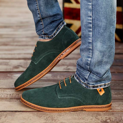 Men's Lace-Up Flats Suede Elegant