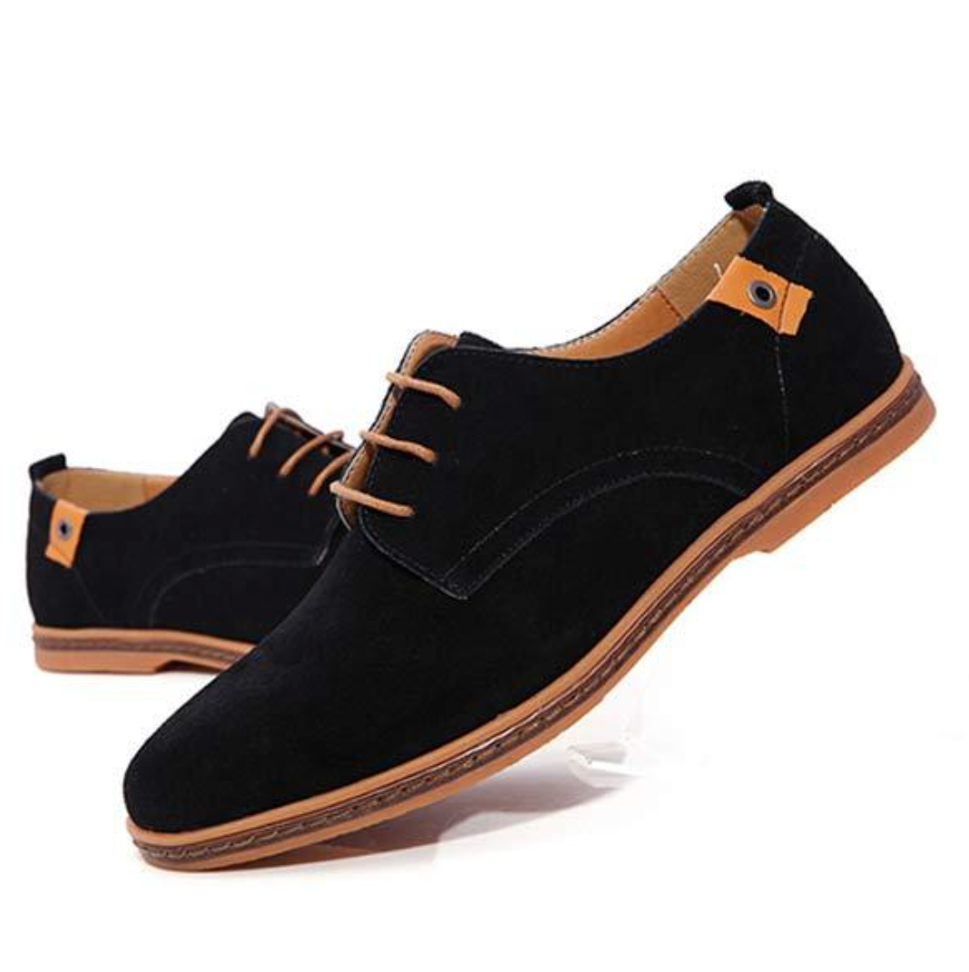 Men's Lace-Up Flats Suede Elegant