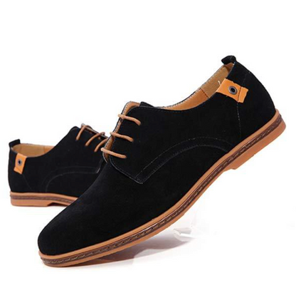Men's Lace-Up Flats Suede Elegant