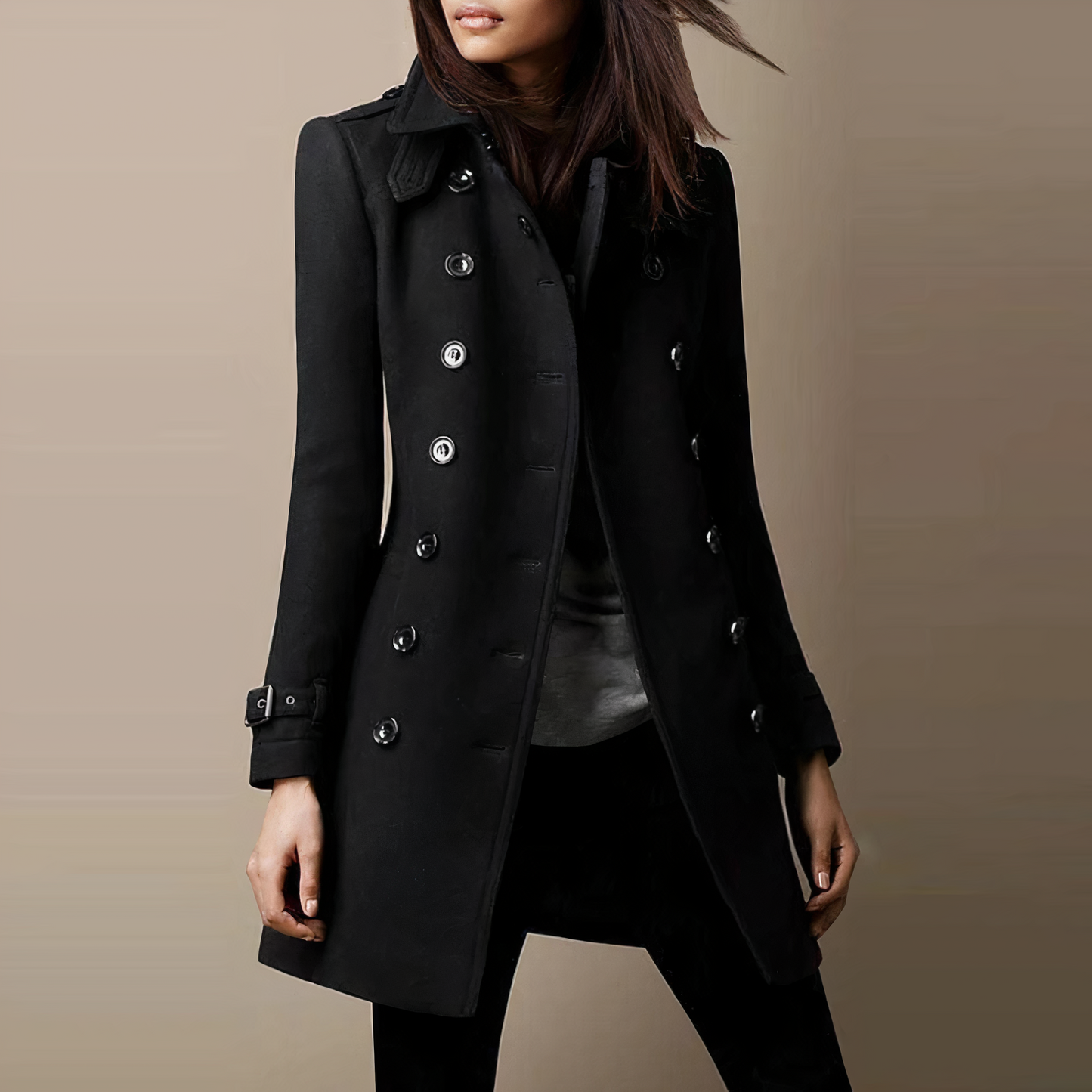 Long Women's Warm Winter Trench Coat