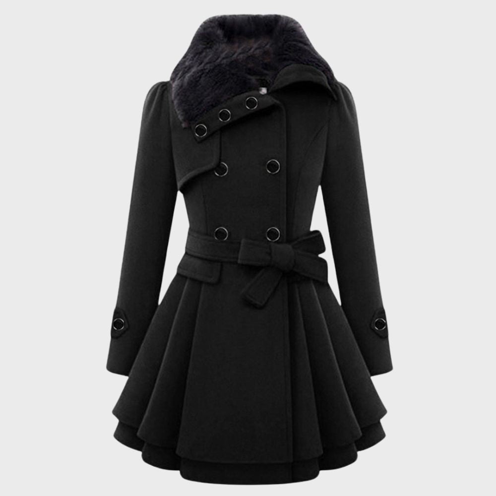 Elegant Women's Coat Dress Elsa Style