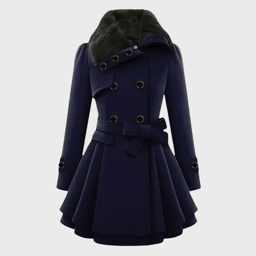Elegant Women's Coat Dress Elsa Style