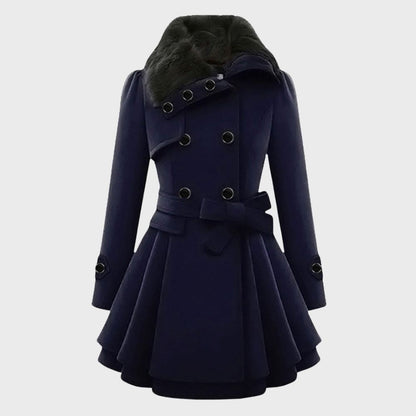 Elegant Women's Coat Dress Elsa Style