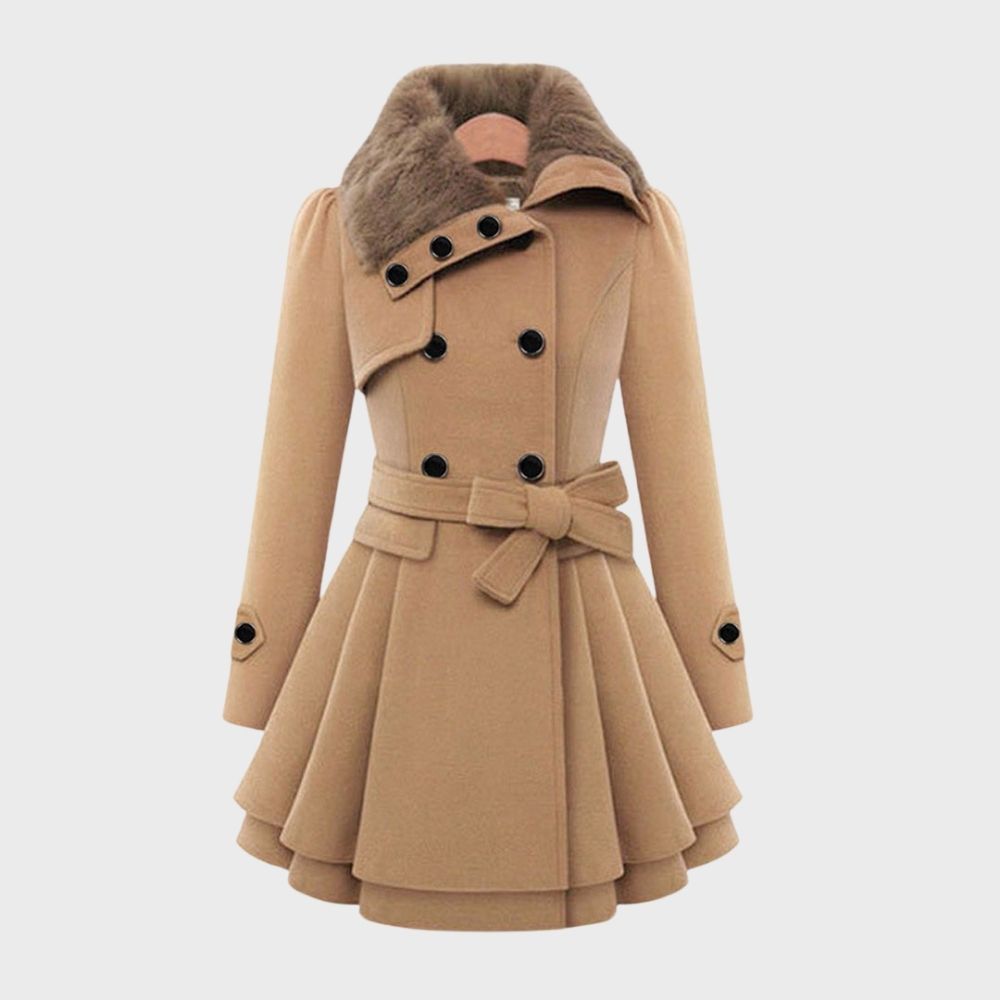 Elegant Women's Coat Dress Elsa Style