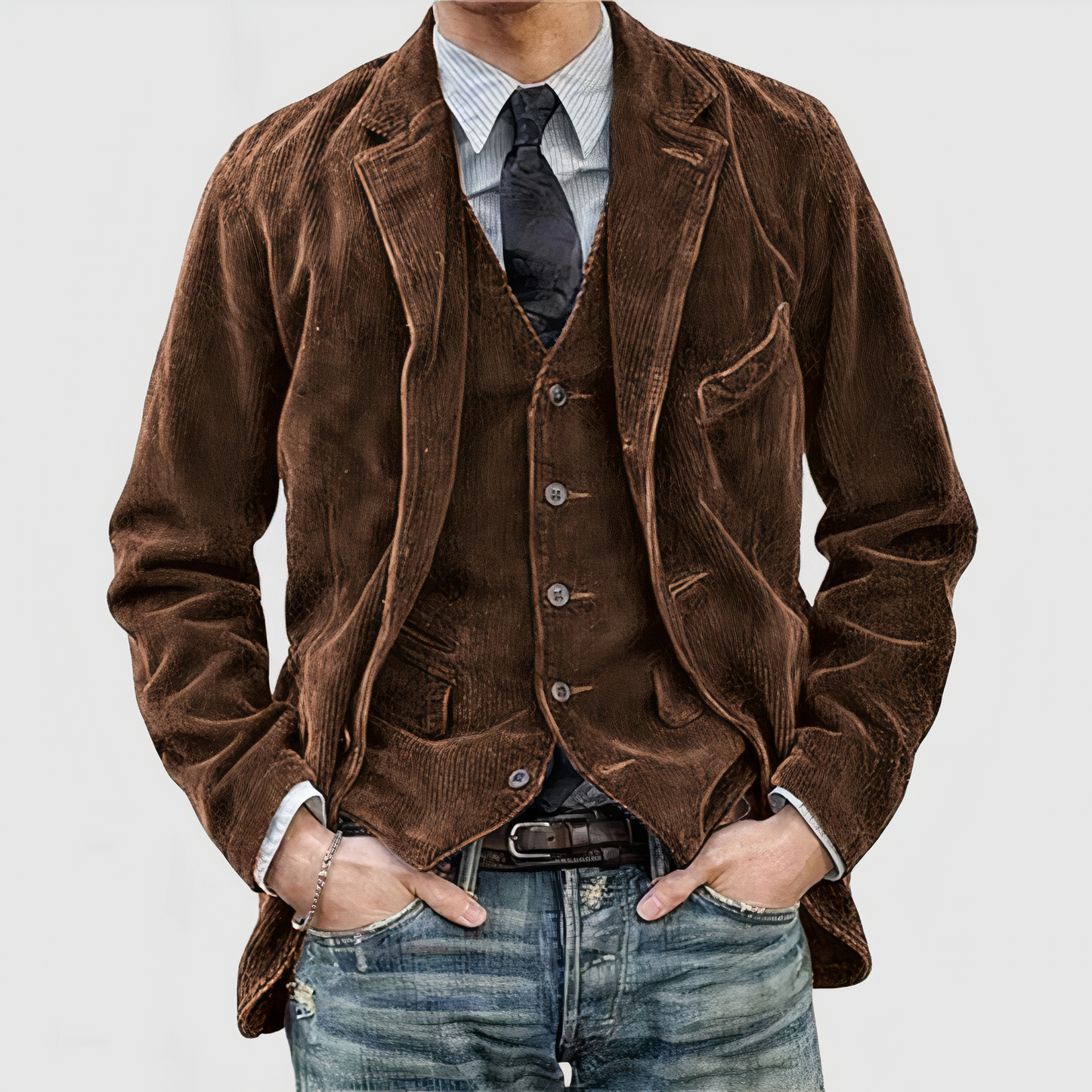 Comfortable Corduroy Jacket Casual Style