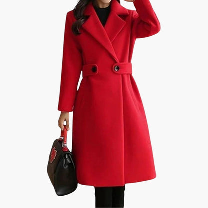 Women's Classic Double-Breasted Elegance Winter Coat