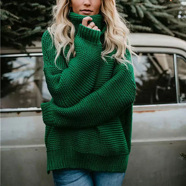 Women's Elegant Turtleneck Knit Sweater