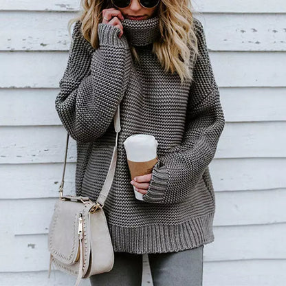 Women's Elegant Turtleneck Knit Sweater