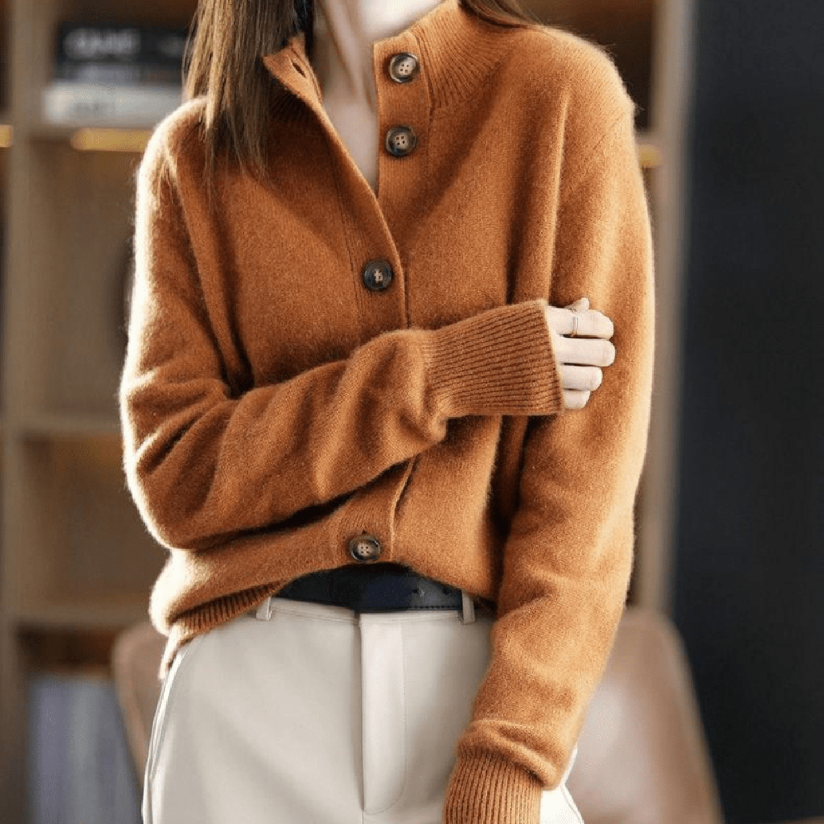 Damen Strickjacke Lässig Langarm - IdealeKleiden