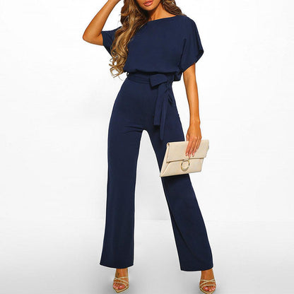 Women's Summer Set Short Sleeve Jumpsuit Elegant