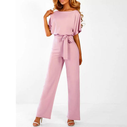 Women's Summer Set Short Sleeve Jumpsuit Elegant