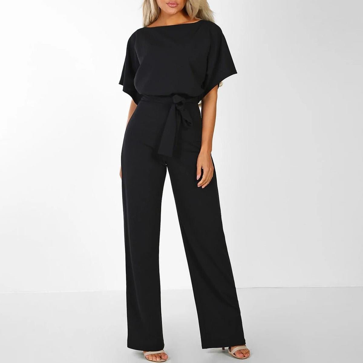 Women's Summer Set Short Sleeve Jumpsuit Elegant