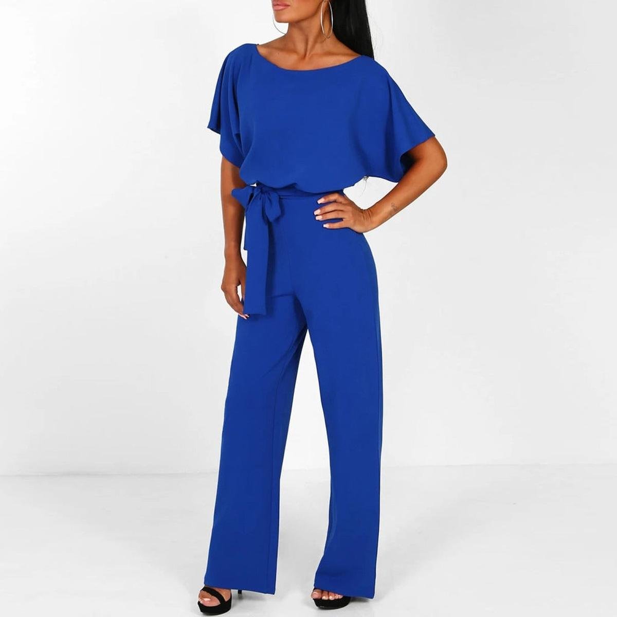 Women's Summer Set Short Sleeve Jumpsuit Elegant