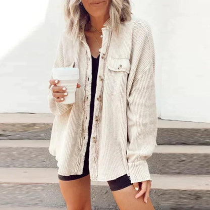 Comfortable Cardigan with Buttons Down Filling