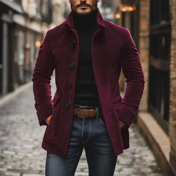 Eline - Cord-Manteljacke Hochkragen Damen