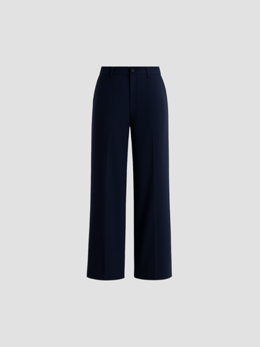 Damen Hose Elegant Weitbein Hochtailliert - IdealeKleiden