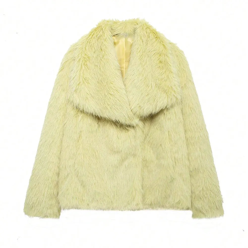 Women's Long Faux Fur Winter Coat Chic