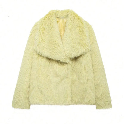 Women's Long Faux Fur Winter Coat Chic