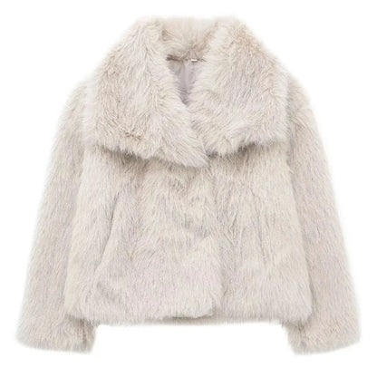 Women's Long Faux Fur Winter Coat Chic