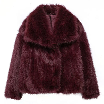 Women's Long Faux Fur Winter Coat Chic