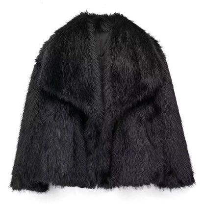 Women's Long Faux Fur Winter Coat Chic