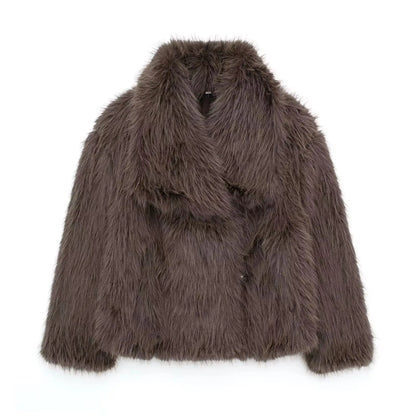 Women's Long Faux Fur Winter Coat Chic