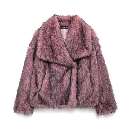 Women's Long Faux Fur Winter Coat Chic