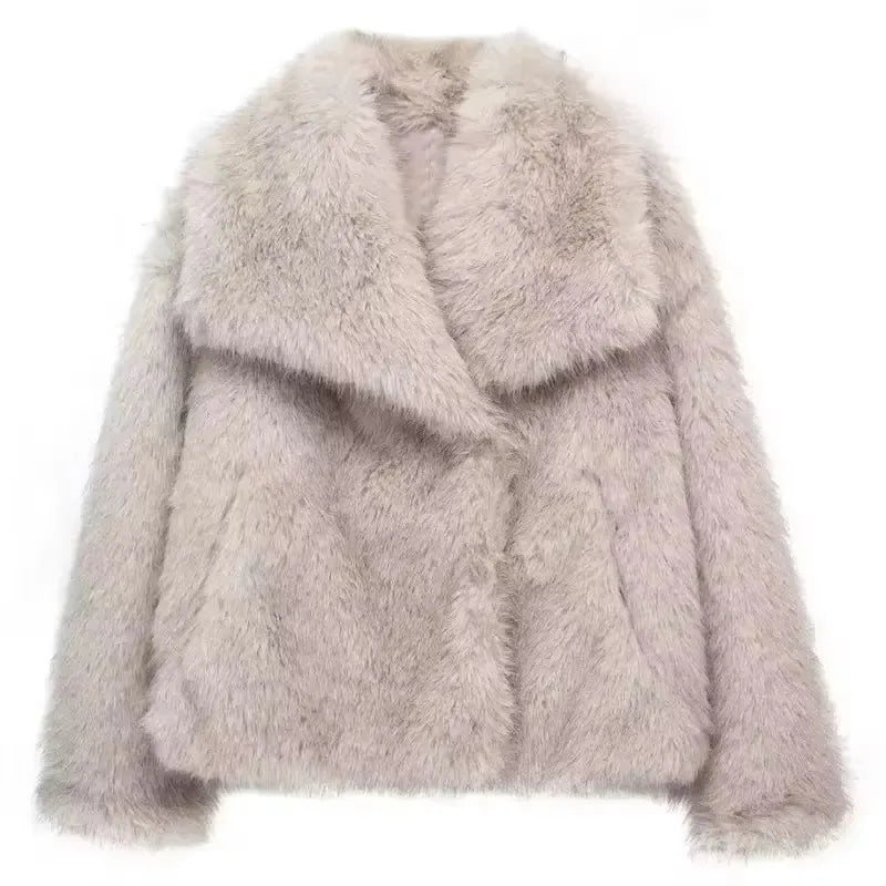 Women's Long Faux Fur Winter Coat Chic