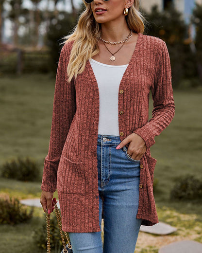 Women's Long Cardigan Women's Button-Down Sweater
