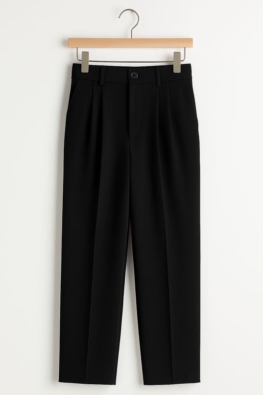 Damenschuhe passen nicht, da dies eine Hose ist. Hier ist der neue Titel: 
Frauen Stoffhose Bundfalten Weites Bein - IdealeKleiden