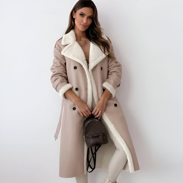 Winterjacke Aus Kunstleder Mit Weichem Fleecefutter