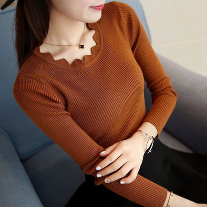 Women's Long Sleeve Round Neck Sweater
