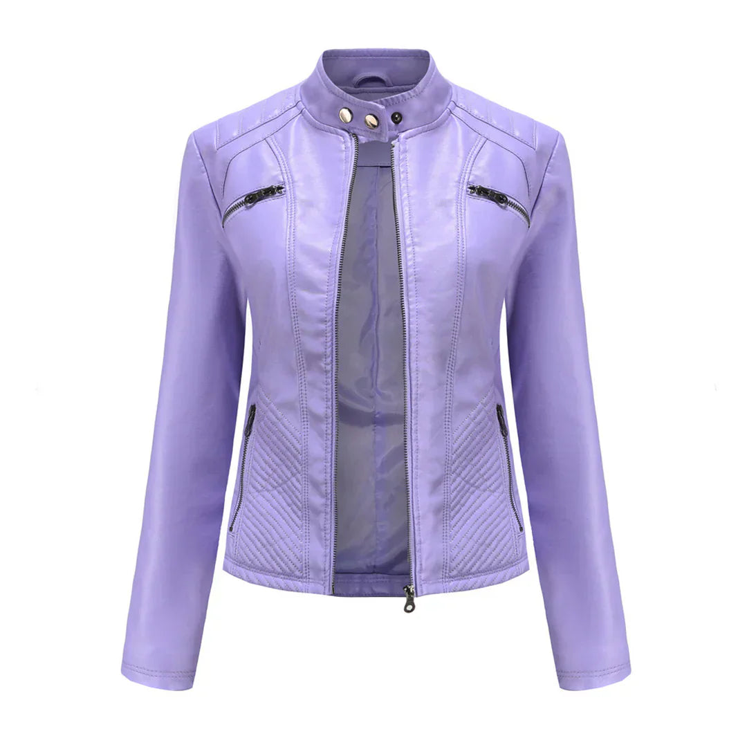 Elegant Leather Jacket Women Modern Timeless