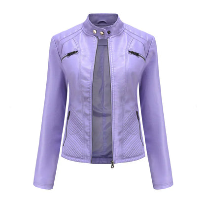 Elegant Leather Jacket Women Modern Timeless