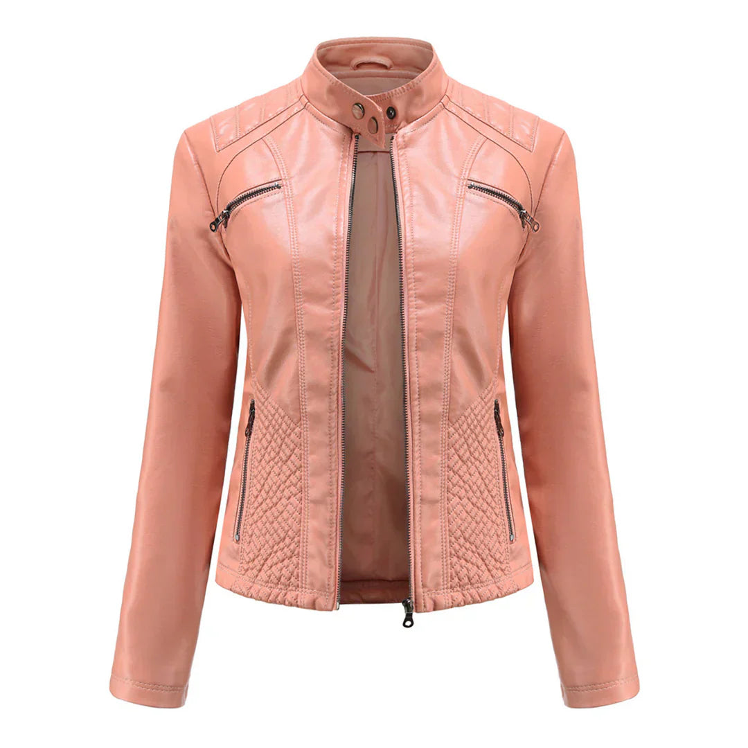 Elegant Leather Jacket Women Modern Timeless