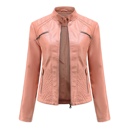 Elegant Leather Jacket Women Modern Timeless