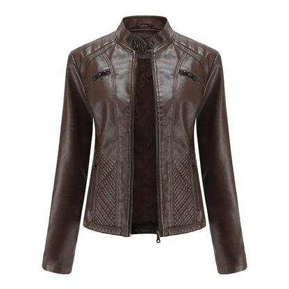 Elegant Leather Jacket Women Modern Timeless