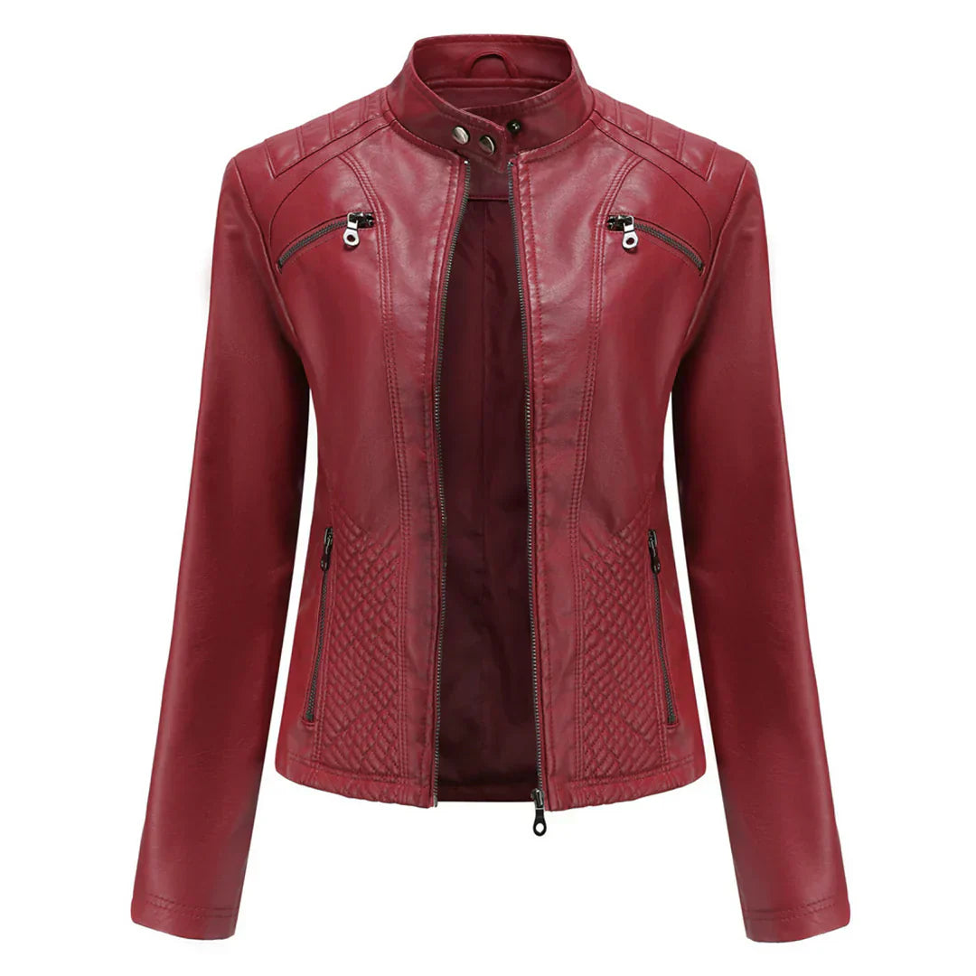 Elegant Leather Jacket Women Modern Timeless