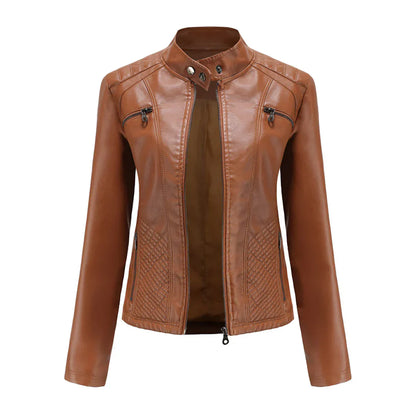 Elegant Leather Jacket Women Modern Timeless